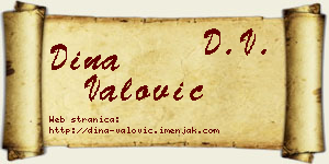 Dina Valović vizit kartica